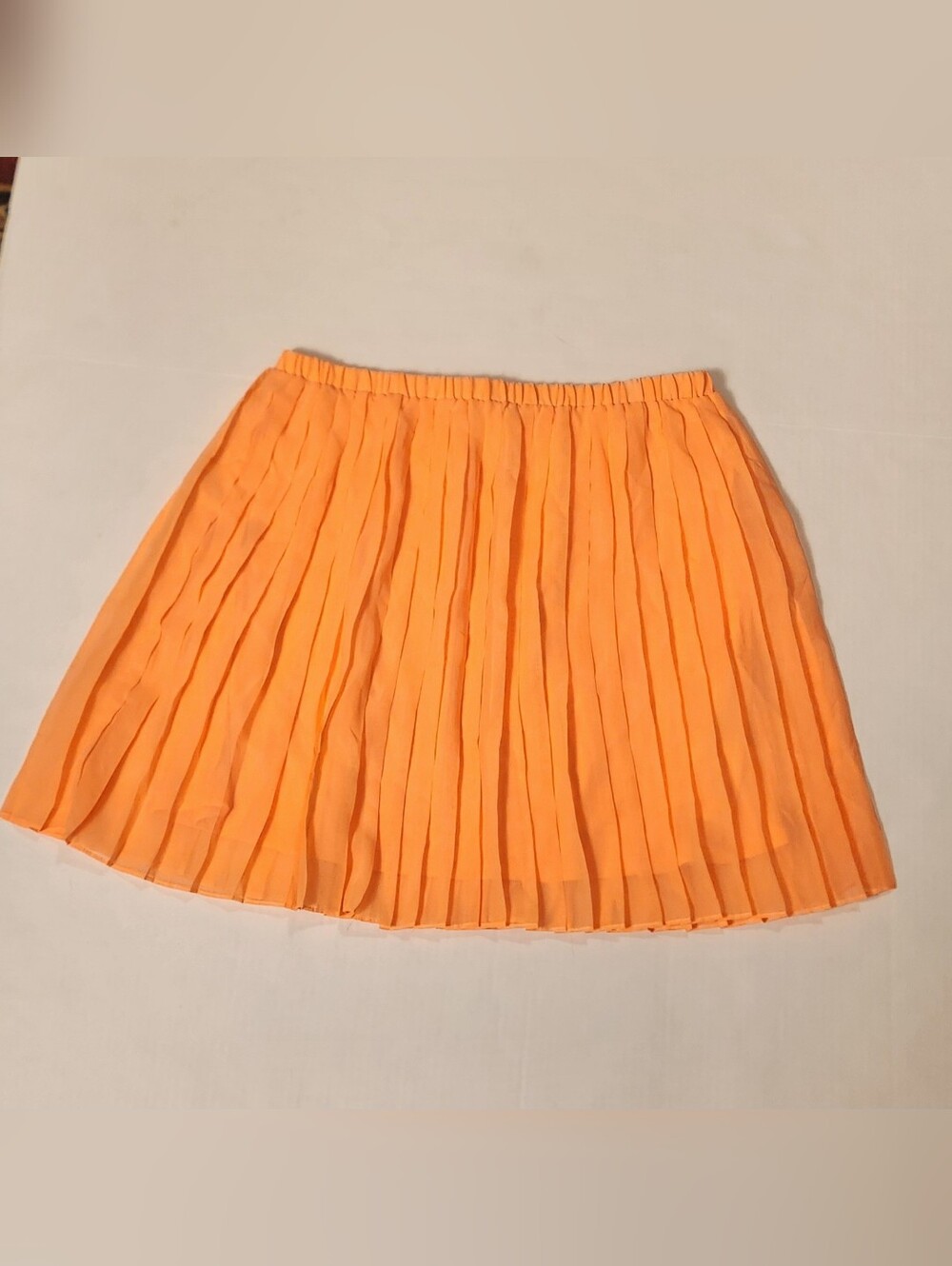 Urban Outfitters Sparkle & Fade Bright Neon Orange Mini Skirt Large L EUC